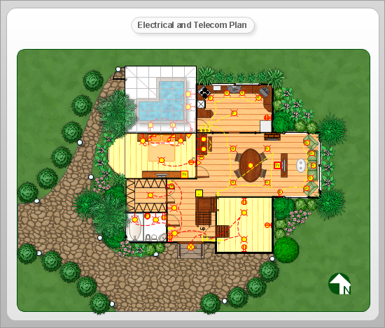 Electrical and Telecom Layout House Plan